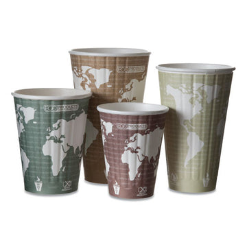 Eco-Products® World Art Renewable And Compostable Insulated Hot Cups, Pla, 16 Oz, 40-packs, 15 Packs-carton freeshipping - TVN Wholesale